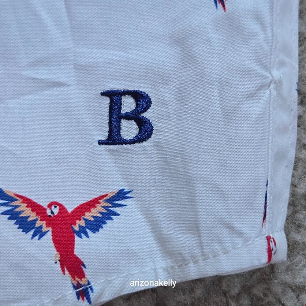 NWT Brooks Brothers Cotton Button Down Shirt Kids OR Petite Woman Parrots Bird - Picture 6 of 9
